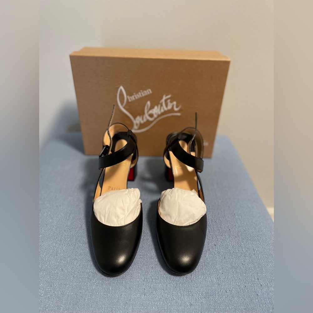 Christian Louboutin Alina Leather Slingback Pumps 85